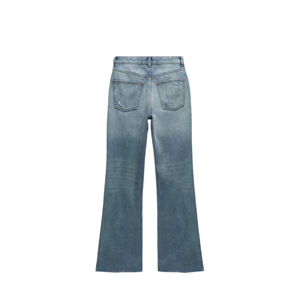 ZARA ZW HIGH-WAISTED WIDE LEG JEANS LIGHT BLUE SIZE 36 | 7223/040 - Picture 3 of 11